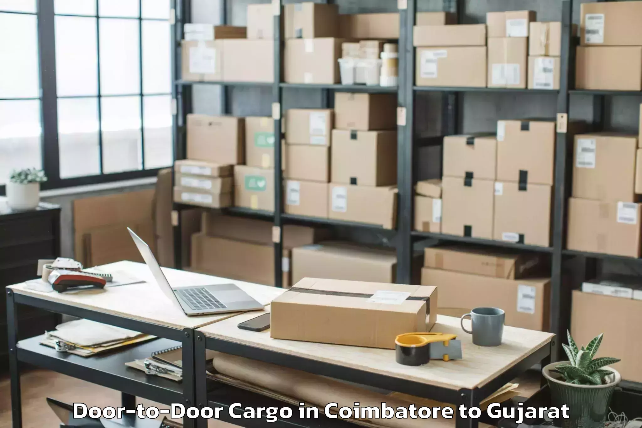 Efficient Coimbatore to Kundla Door To Door Cargo